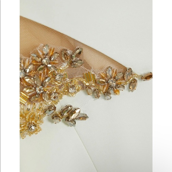 Marchesa Notte Embellished cutout crepe midi dress Size 8 - Picture 6 of 11